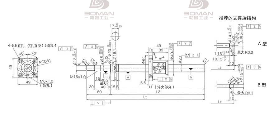 KURODA GP2004ES-AALR-1005B-C3S 黑田精工的滚珠丝杠多少钱