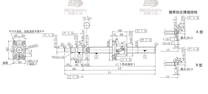 KURODA GP2005DS-BALR-0605B-C3F 黑田丝杆选型